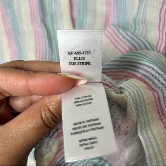 Rails Ellis Iris Rainbow Colored Long Sleeve Button Down Blouse XS - Picture 5 of 7